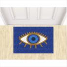 Tapete Capacho 60x40 cm Olho Grego Decorativo Home Lar porta apartamento casa boas energias.