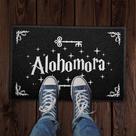 Tapete Capacho 60x40cm ALOHOMORA Harry Potter - Preto