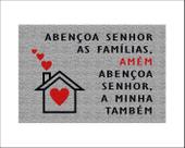 Tapete Capacho Abençoa Senhor as Famílias Amém
