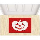 Tapete capacho abóbora halloween - vermelho