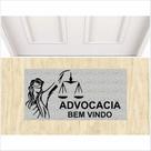 Tapete capacho advocacia 80x40 fundo prata