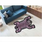 Tapete Capacho Animal Tigre Listrado no Formato 1,00X0,60 cm