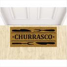 Tapete Capacho Antiderrapante Churrasco 70X30 cm Ouro Tapete Capacho Antiderrapante Churrasco 70X30 cm Ouro