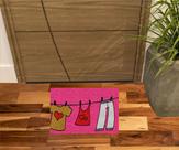 Tapete capacho antiderrapante lavanderia 60x40 cor pink Tapete capacho antiderrapante lavanderia 60x40 cor pink