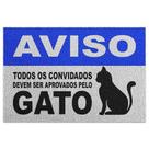 Tapete Capacho Aprovados Pelo Gato - 60 X 40 CM