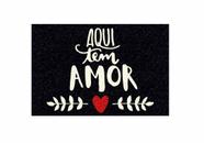 Tapete Capacho, Aqui tem Amor 60x40 cm