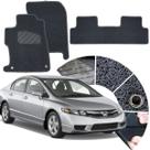 Tapete capacho automotivo para Honda Civic G8 Touriung Ex 2007 a 2012 Linha Premium Sob Medida Cor Grafite Sem odor Lindo