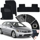 Tapete capacho automotivo para Honda Civic G9 2013 a 2016 Linha Premium Sob Medida Cor Preta Sem odor Lindo