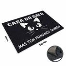 Tapete Capacho Casa do Gato 60x40 Entrad Decorativo Pet Cat
