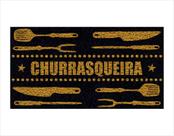 Tapete Capacho Churrasqueira 75x40 - Preto