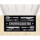 Tapete capacho churrasqueira 80x40 cm para decoração