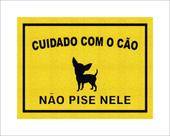 Tapete Capacho Cuidado Com O Cão Não Pise Nele