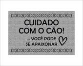 Tapete Capacho Cuidado Com O Cão Você Pode Ser Apaixonar