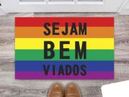 Tapete Capacho Decorativo Entrada Porta Sala Sejam bem viados