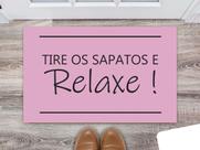 Tapete Capacho Decorativo Entrada Porta Sala Tire os sapatos e relaxe Colorido