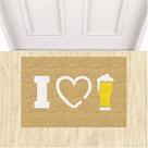 Tapete Capacho Decorativo I Love Chopp Eu Amo Cerveja 60X40.
