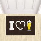 Tapete Capacho Decorativo I Love Chopp Eu Amo Cerveja 60X40.