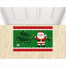 Tapete Capacho Feliz Natal Pisca Pisca e Papai Noel 60X40 cm Tapete Capacho Feliz Natal Pisca Pisca e Papai Noel 60X40 cm