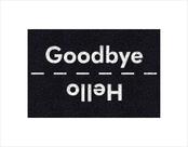 Tapete Capacho Good Bye Hello 60x40 - Preto
