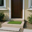 Tapete Capacho Grama Sintética 70x50cm 22mm Oasis Verde Natural Antiderrapante Fácil Limpeza