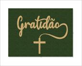 Tapete Capacho Gratidão Cruz