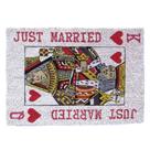 Tapete Capacho King Queen Just Married Metropole Branco E Vermelho