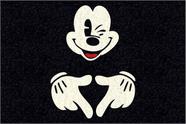 Tapete Capacho Mickey Doidão II 60x40 cm Preto