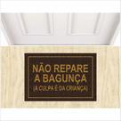 Tapete capacho não reapare na bagunça cor marron