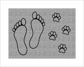 Tapete Capacho Pegadas Humanos e Pets