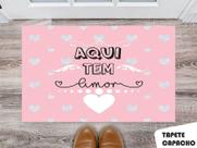 Tapete Capacho Personalizado Aqui tem Amor Tapete Capacho Personalizado Aqui tem Amor
