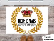 Tapete Capacho Personalizado Deus é mais, Sempre Foi e Sempre Será Tapete Capacho Personalizado Deus é mais, Sempre Foi e Sempre Será