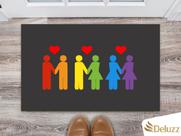 Tapete Capacho Personalizado Divertido Coleção Estampas LGBTQIA+