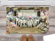 Tapete Capacho Personalizado Divertido Skate grafiti Skate