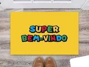 Tapete Capacho Personalizado Divertido Super Bem Vindo