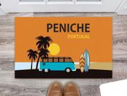 Tapete Capacho Personalizado Divertido Surf Peniche Tapete Capacho Personalizado Divertido Surf Peniche