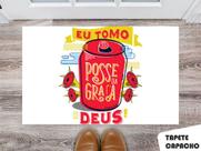 Tapete Capacho Personalizado Eu Tomo Posse da Graça de Deus Tapete Capacho Personalizado Eu Tomo Posse da Graça de Deus