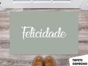 Tapete Capacho Personalizado Felicidade Fundo Clean Tapete Capacho Personalizado Felicidade Fundo Clean