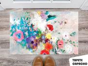 Tapete Capacho Personalizado Floral Art Collors