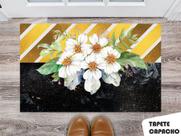Tapete Capacho Personalizado Floral Fundo Universo x Gold