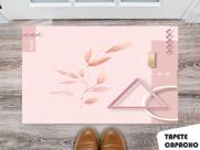 Tapete Capacho Personalizado Floral Rose com Formas