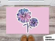 Tapete Capacho Personalizado Flores Universo