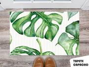 Tapete Capacho Personalizado Folhas Green