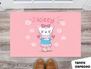 Tapete Capacho Personalizado Gatinho Rosa