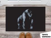 Tapete Capacho Personalizado Gorilla Preto