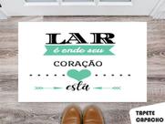 Tapete Capacho Personalizado Lar é Onde Seu Coração Está