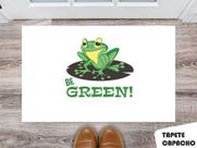Tapete Capacho Personalizado Sapo Be Green
