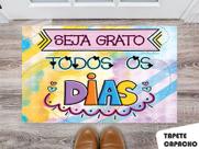 Tapete Capacho Personalizado Seja Grato Todos os Dias Colorido