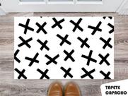 Tapete Capacho Personalizado X Black And White