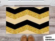 Tapete Capacho Personalizado Zig Zag Gold