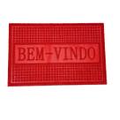 Tapete Capacho Porta antiderrapante Bem vindo vermelho Tapete Capacho Porta antiderrapante Bem vindo vermelho
